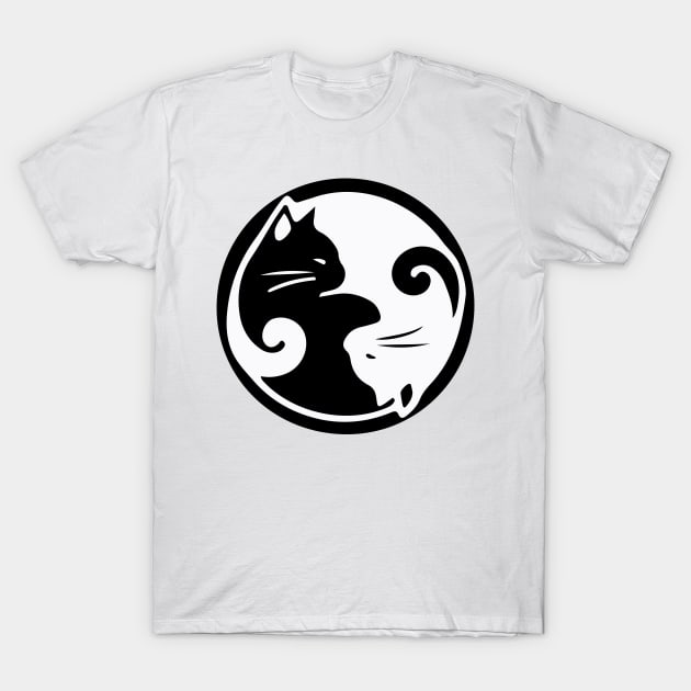 Yin Yang Cats T-Shirt by MGphotoart